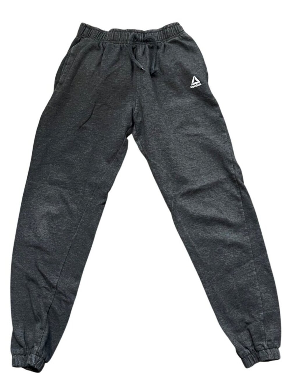Reebok Boys Gray Fleece Jogger Sweatpants Size XL (18-20) With Elastic Waist